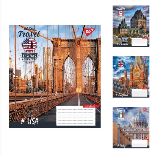 

Набор тетрадей 24 кл. YES Travel, цена за уп. 20шт(764995)