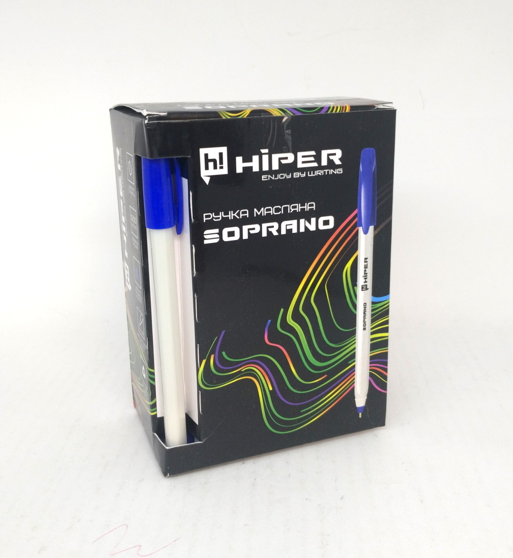 

Ручка маслянная Hiper Soprano, 0.7мм, синяя, цена за 50шт(HO-1159син)