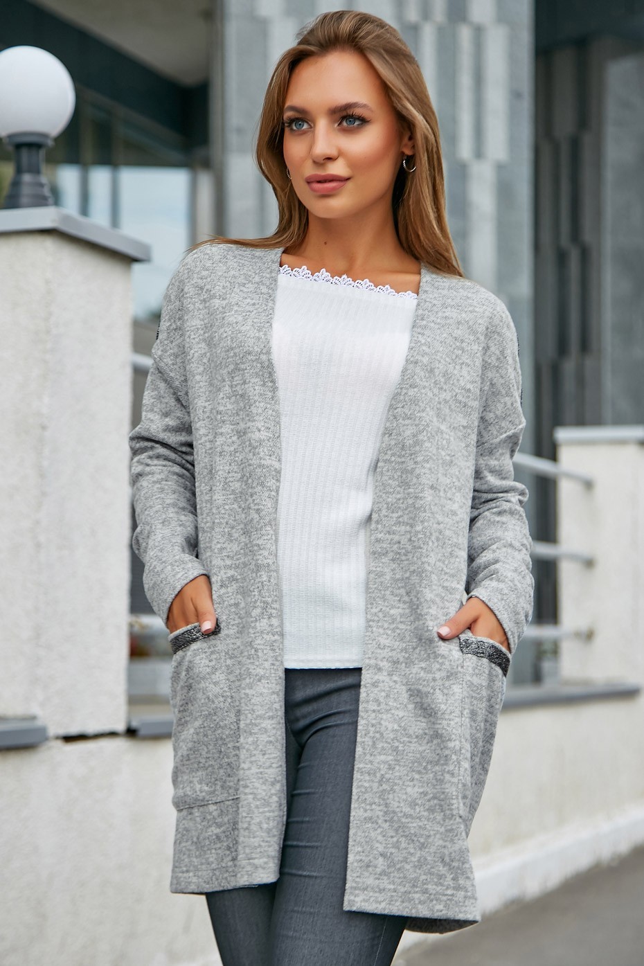 

Кардиган 1226.3656 Seventeen XXL-3XL светло-серый