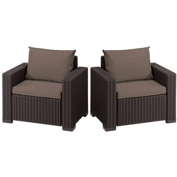 

Комплект садовых кресел Keter California Chair (2x) 231639 коричневый