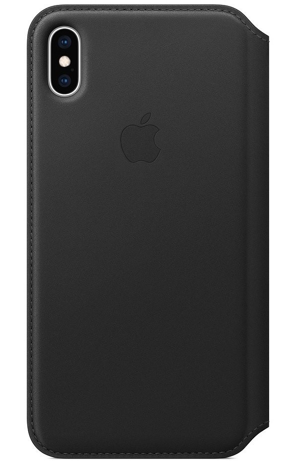 

Оригинальный защитный кожаный чехол книжка Leather Folio для iPhone XS Max Black (MRX22ZM/A)