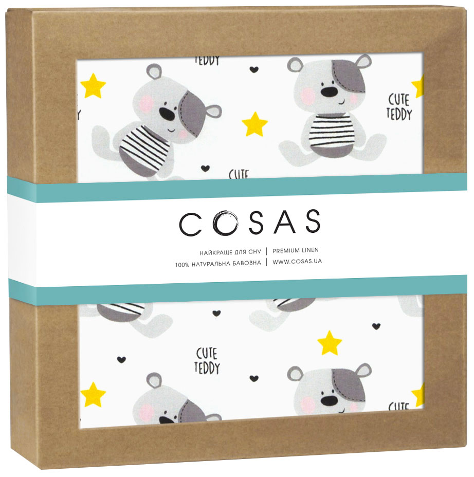 

Непромокаемая пеленка Cosas Diaper Bear Teddy Grey 70х120 см (4822052071038)