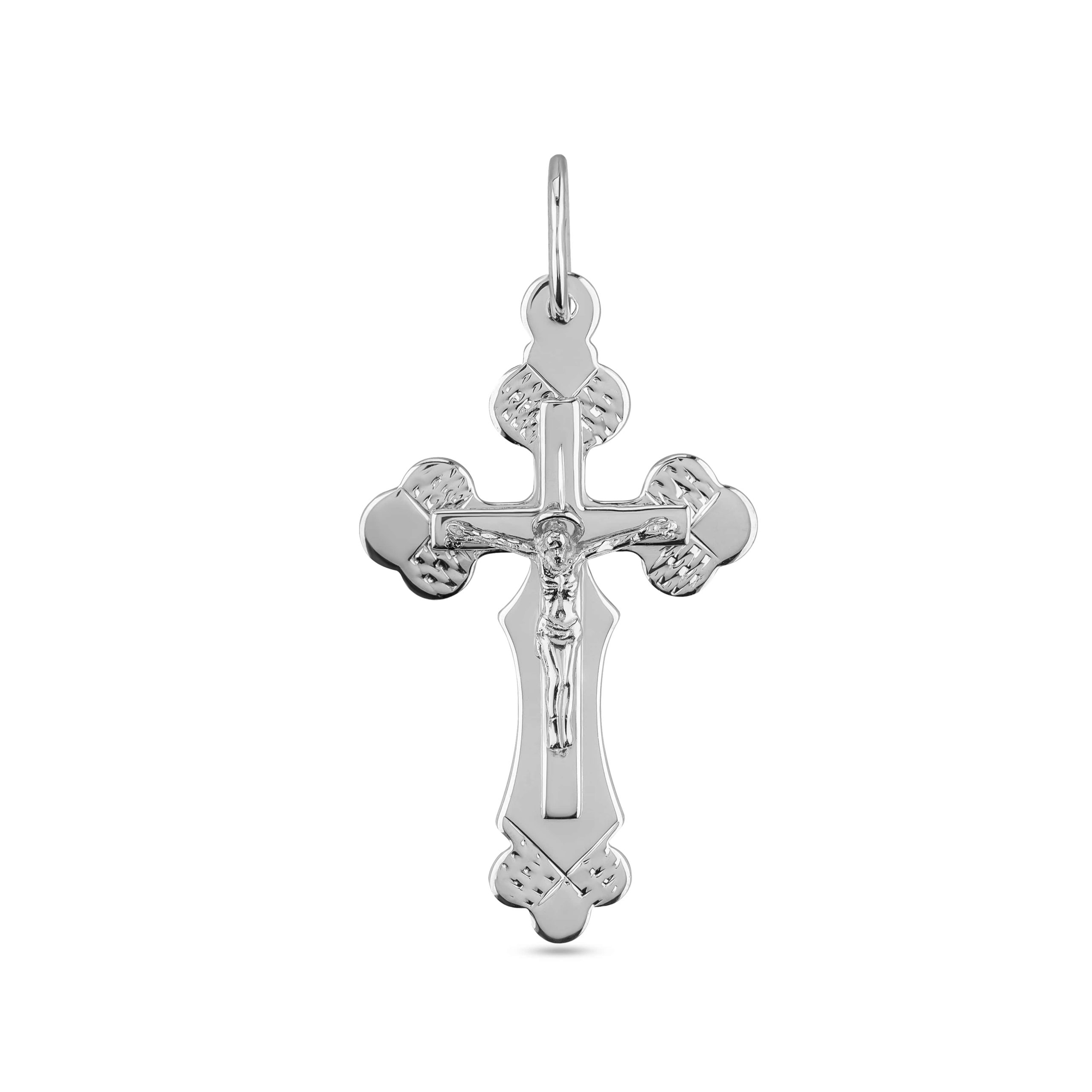 

Серебряный крестик с распятием фигурный КАМЕЯ 39910922.274.2-8034.0.2