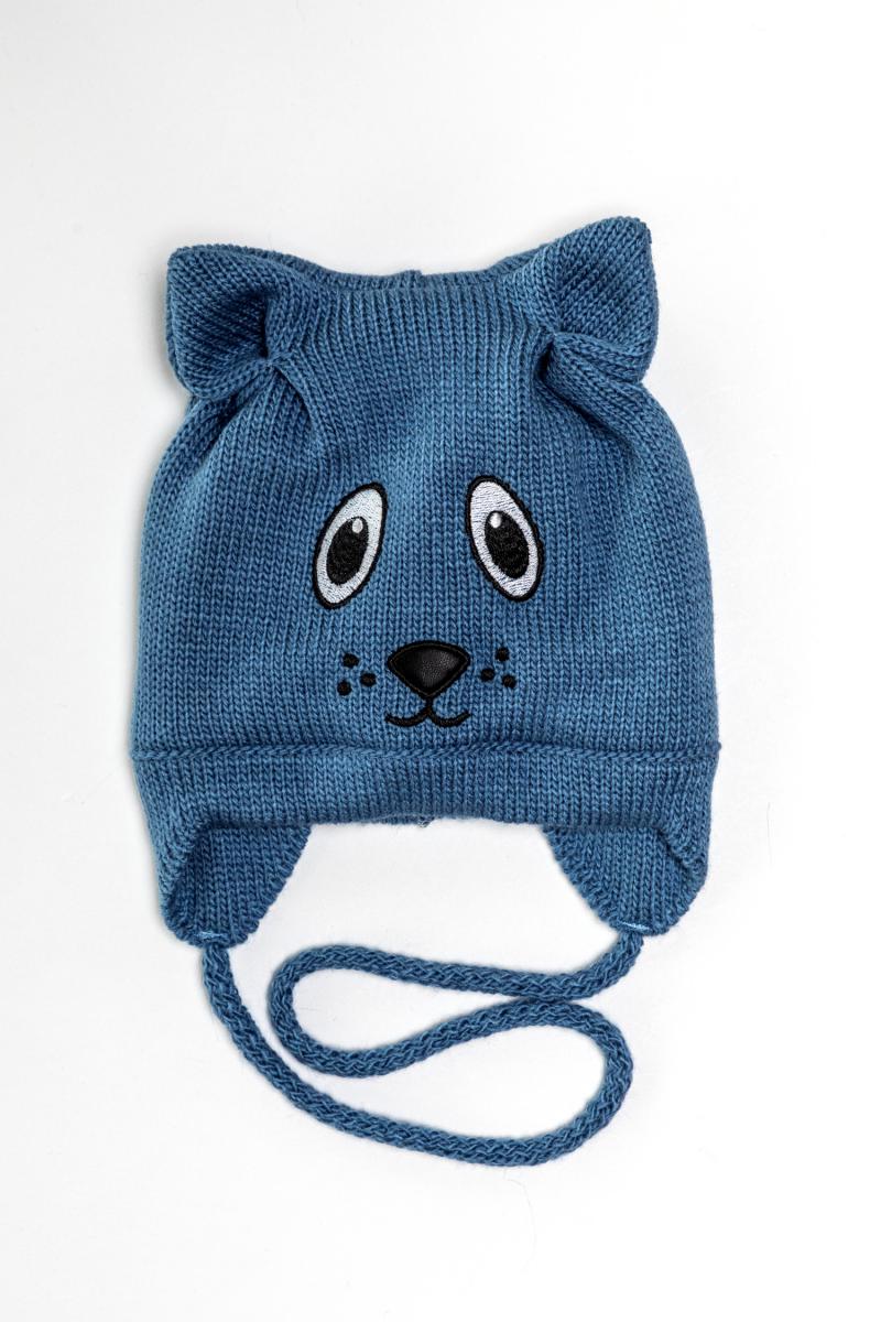 

Дитяча зимова шапка Песик Голубий 44-48 см. Alex