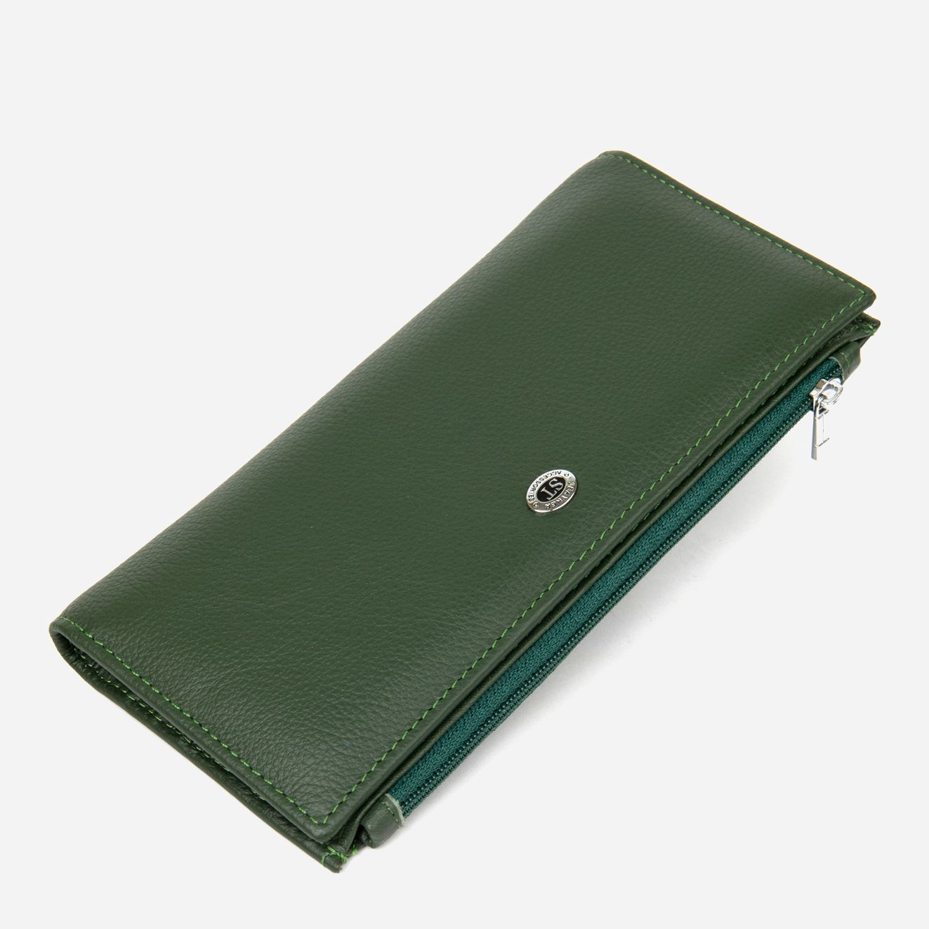

Женский кошелек кожаный ST leather-19377 Зеленый