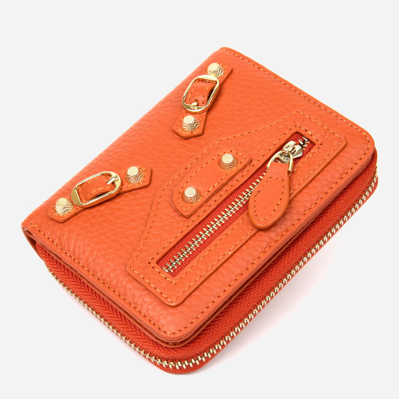 

Женский кошелек кожаный Guxilai leather-19399 Оранжевый