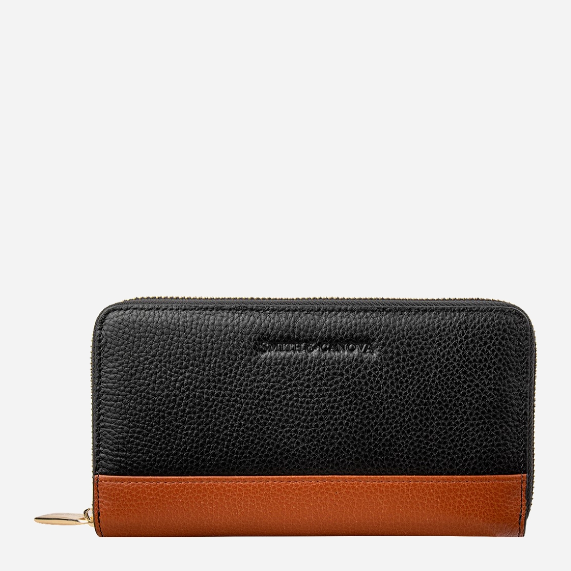 

Женский кошелек кожаный Smith & Canova FUL-26800 Black Tan