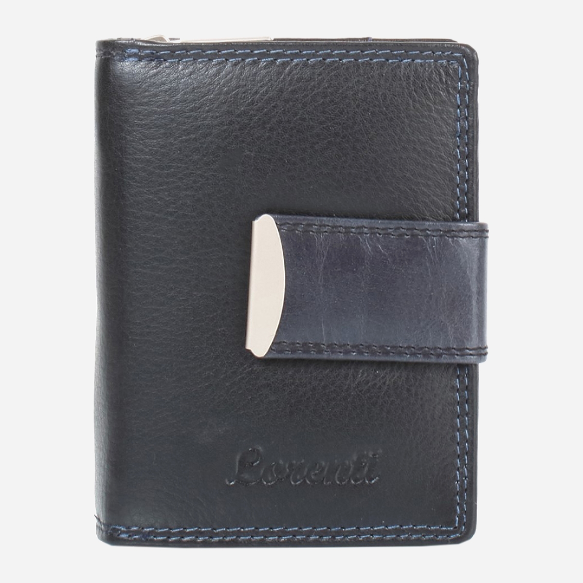 

Кошелек из натуральной кожи Lorenti DNKLT-02-BCF-navy Черный