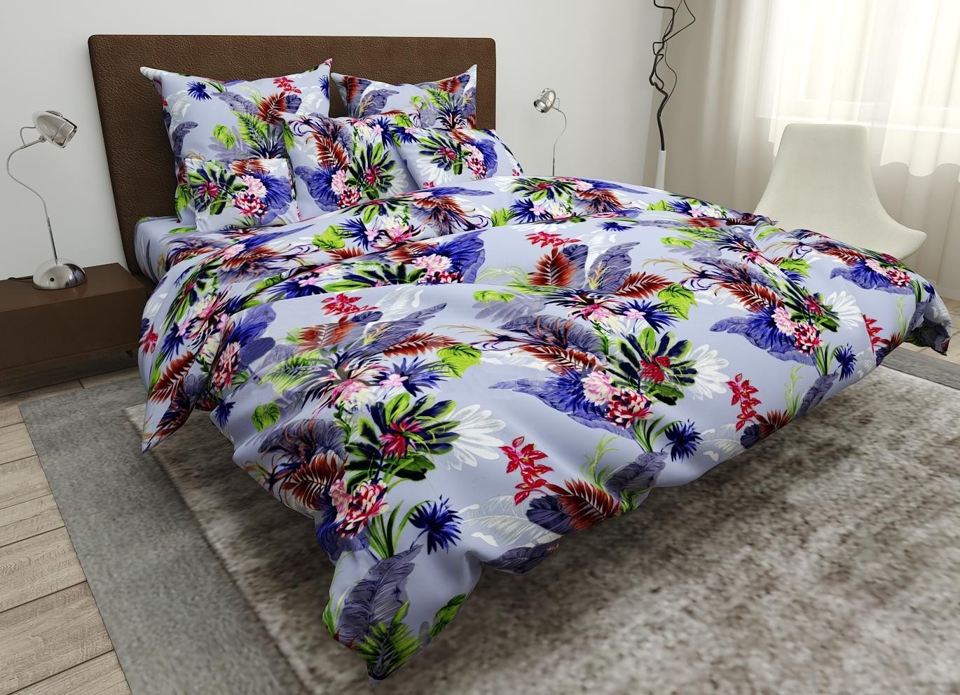 

Комплект постельного белья Flowers Бязь Полуторный 150х215