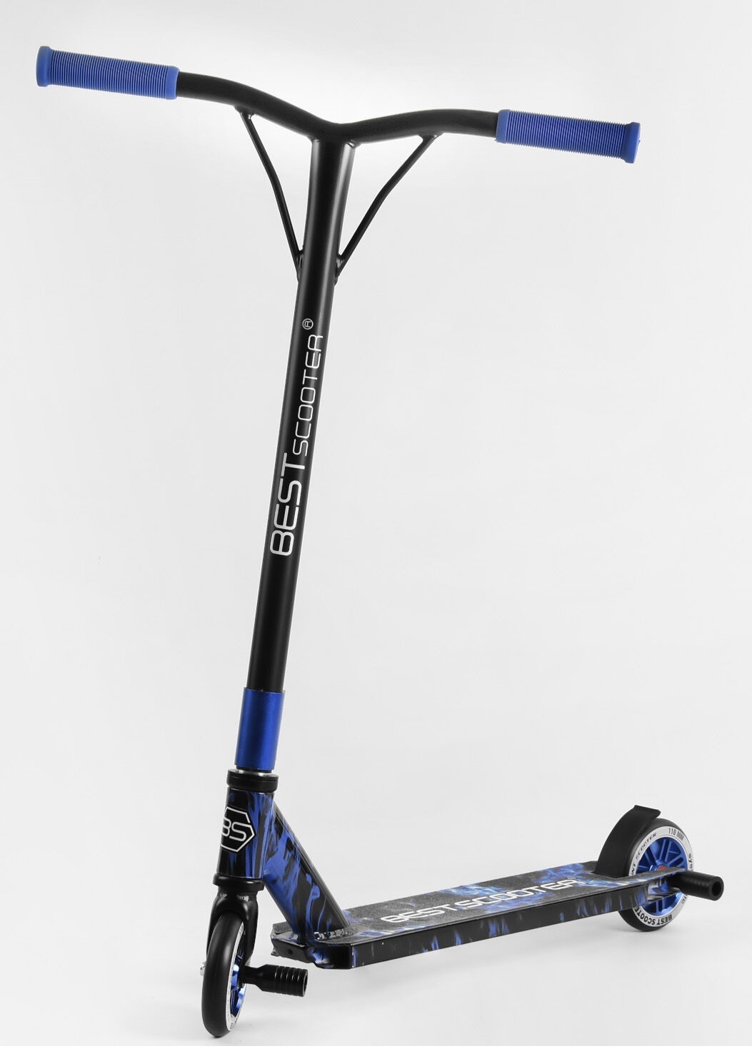 

Самокат трюковый Best Scooter HIC-система, с пеги 74609 Black-Blue (74609)