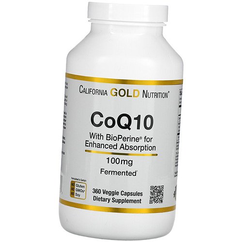 

Коэнзим Q10 с экстрактом BioPerine, CoQ10 USP with Bioperine 100, California Gold Nutrition 360вегкапс (70427002)