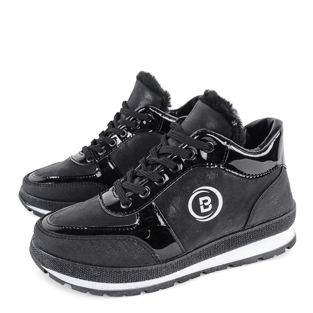 

Кроссовки женские зимние Bromen с искусственной кожи черные 38 р. 25 см