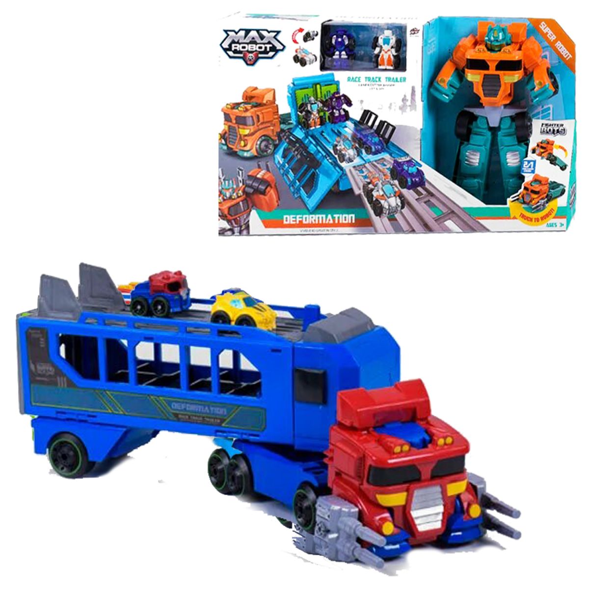 

Машина трансформер Super Robot красный MiC (L015-71-72-73) (169413)