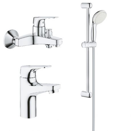 

Grohe Комплект смесителей BauFlow 3 в 1 для ванной (121624S)