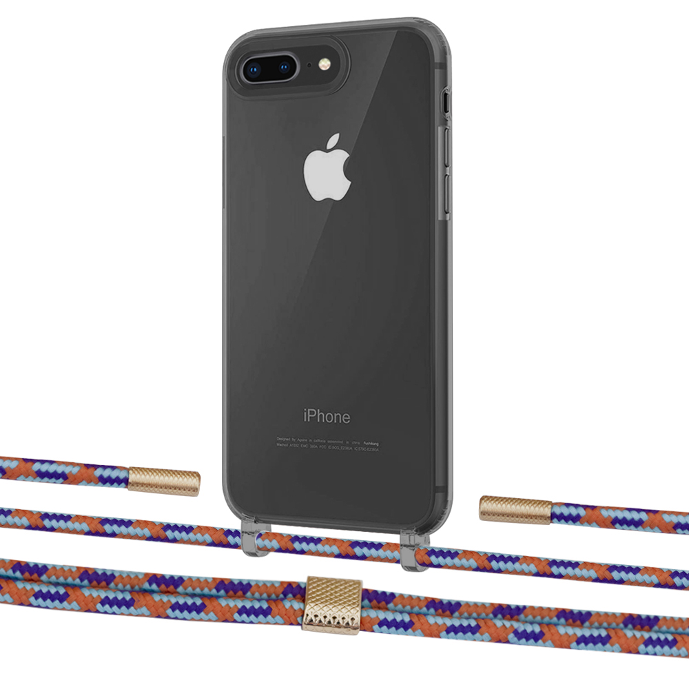 

Чехол Upex Crossbody Protection Case для iPhone 8 Plus | 7 Plus Dark with Twine Blue Sunset and Fausset Gold