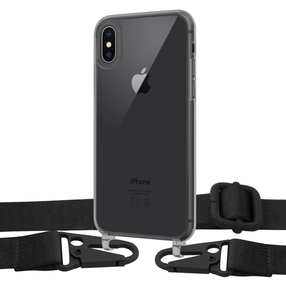 

Чехол Upex Crossbody Protection Case для iPhone XS Max Dark with Harness Black