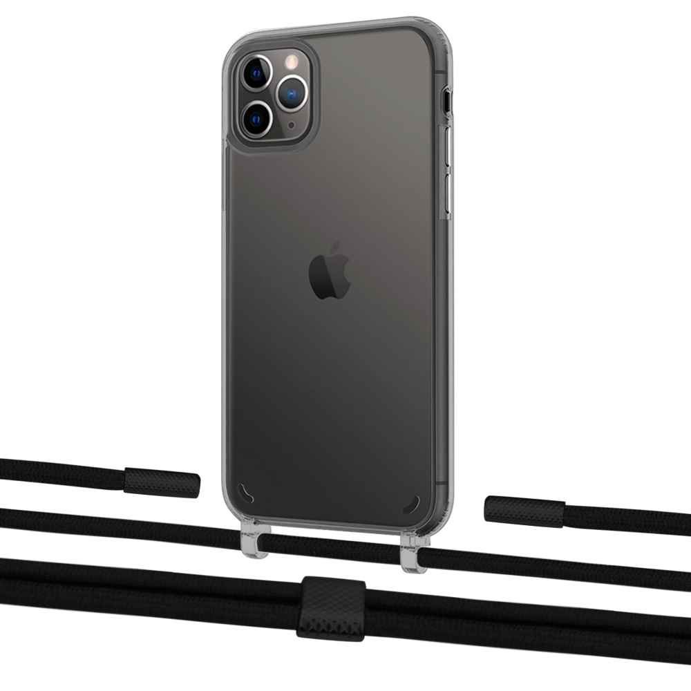 

Чехол Upex Crossbody Protection Case для iPhone 11 Pro Max Dark with Twine Black and Fausset Matte Black