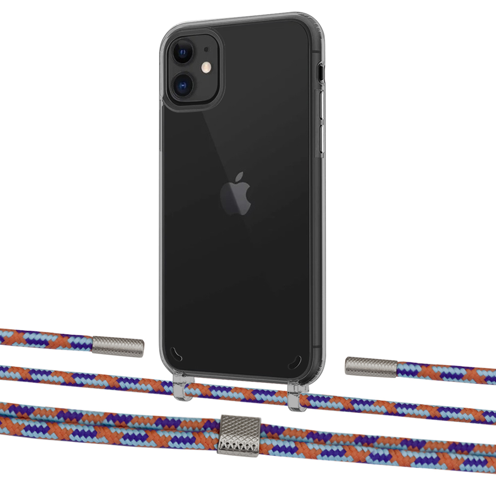 

Чехол Upex Crossbody Protection Case для iPhone 11 Dark with Twine Blue Sunset and Fausset Silver