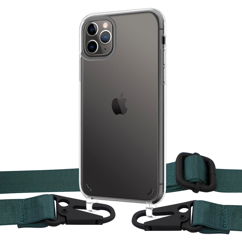

Чехол Upex Crossbody Protection Case для iPhone 11 Pro Crystal with Harness Cyprus Green