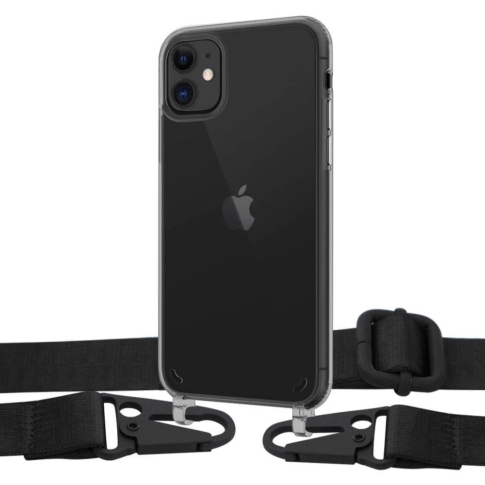

Чехол Upex Crossbody Protection Case для iPhone 11 Dark with Harness Black