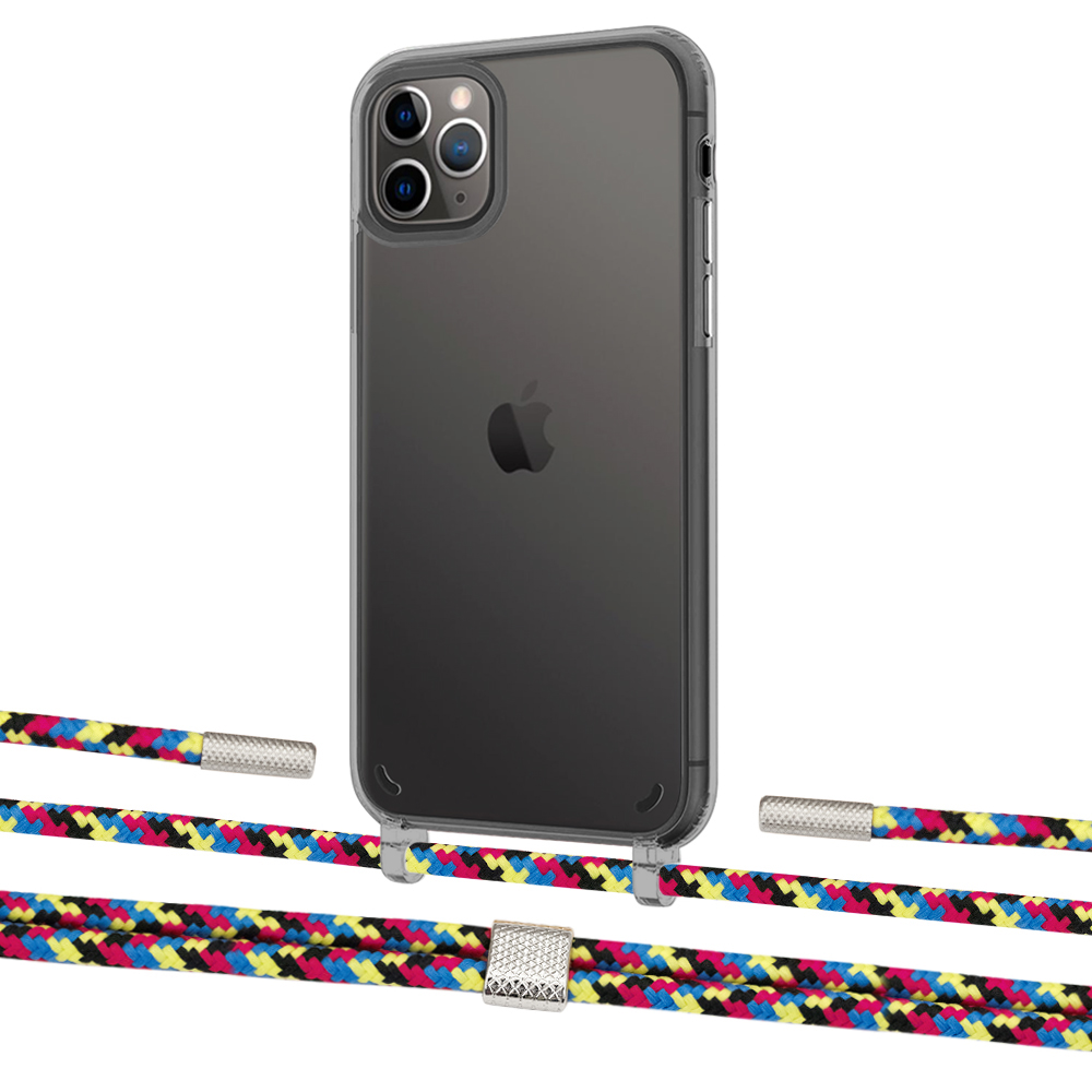 

Чехол Upex Crossbody Protection Case для iPhone 11 Pro Max Dark with Twine Critical Camouflage and Fausset Silver