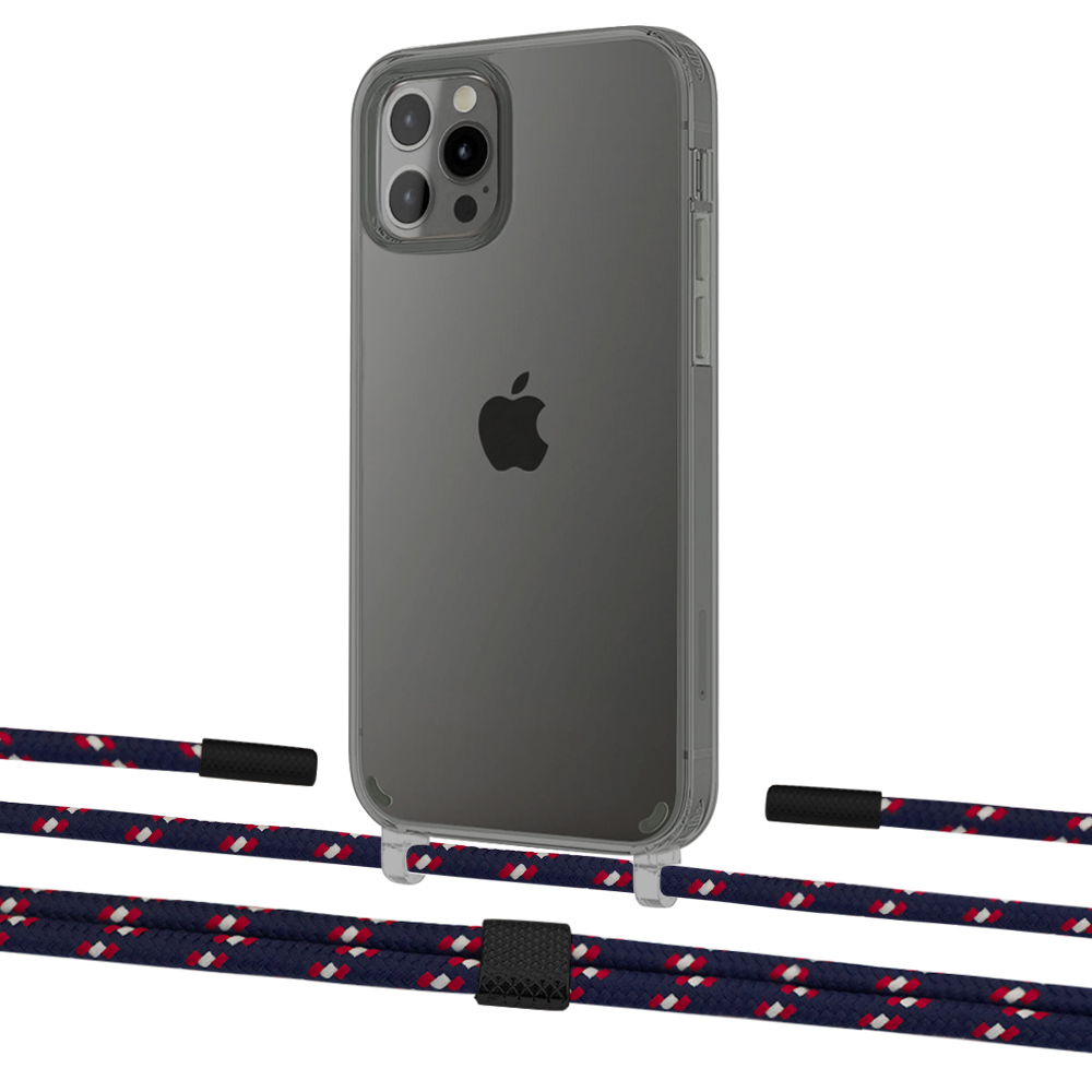 

Чехол Upex Crossbody Protection Case для iPhone 12 Pro Max Dark with Twine Blue Marine and Fausset Matte Black