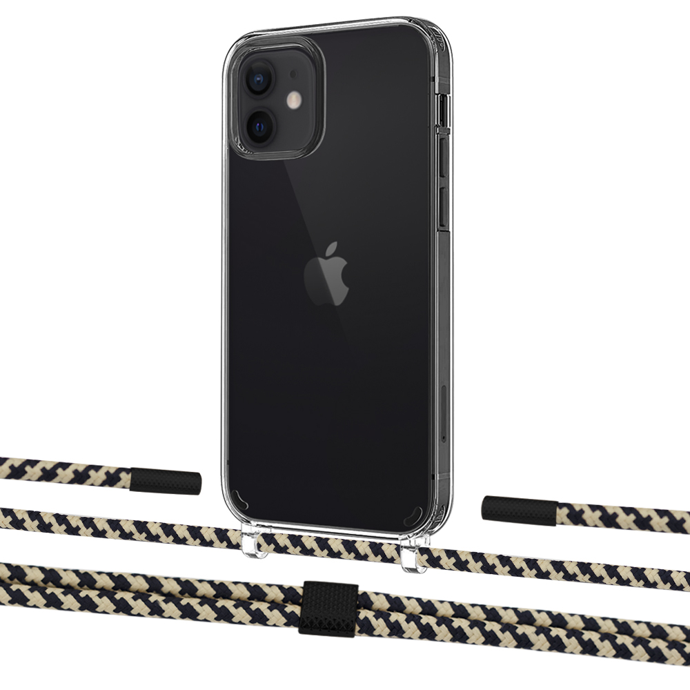 

Чехол Upex Crossbody Protection Case для iPhone 12 mini Crystal with Twine Copper and Fausset Matte Black