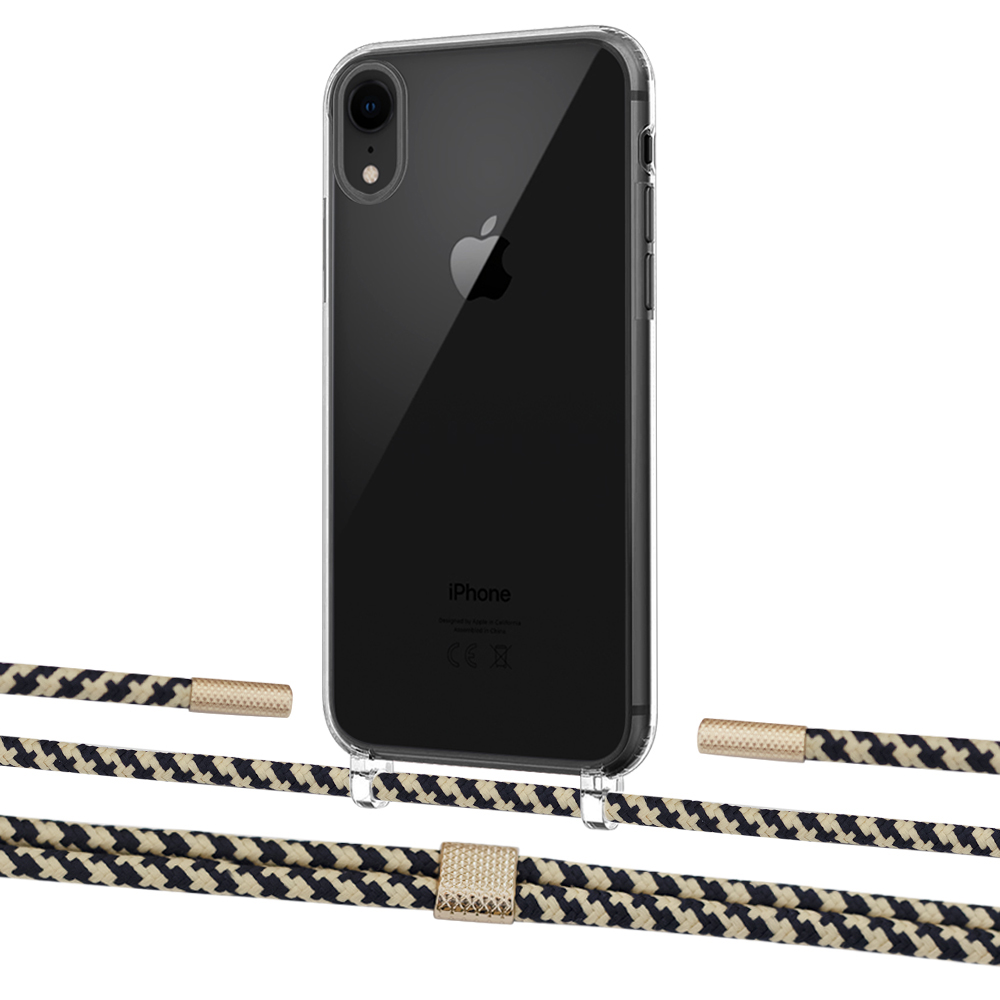 

Чехол Upex Crossbody Protection Case для iPhone XR Crystal with Twine Copper and Fausset Gold