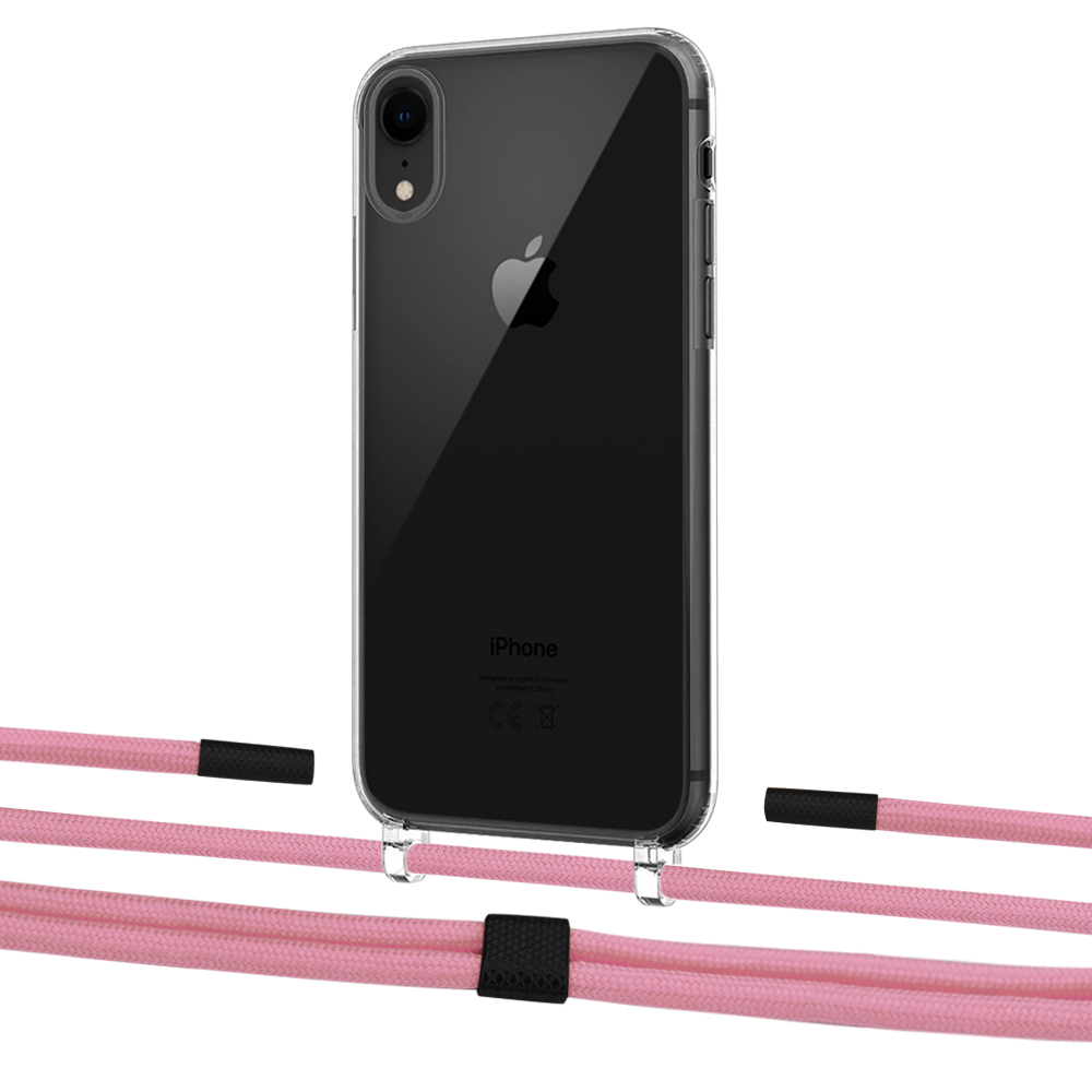 

Чехол Upex Crossbody Protection Case для iPhone XR Crystal with Twine Coral and Fausset Matte Black