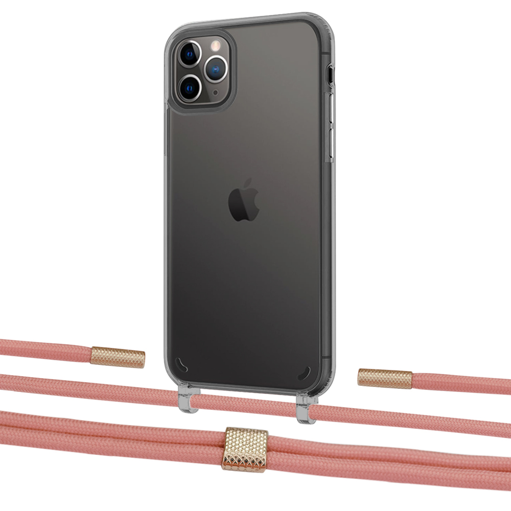 

Чехол Upex Crossbody Protection Case для iPhone 11 Pro Dark with Twine Cantaloupe and Fausset Gold