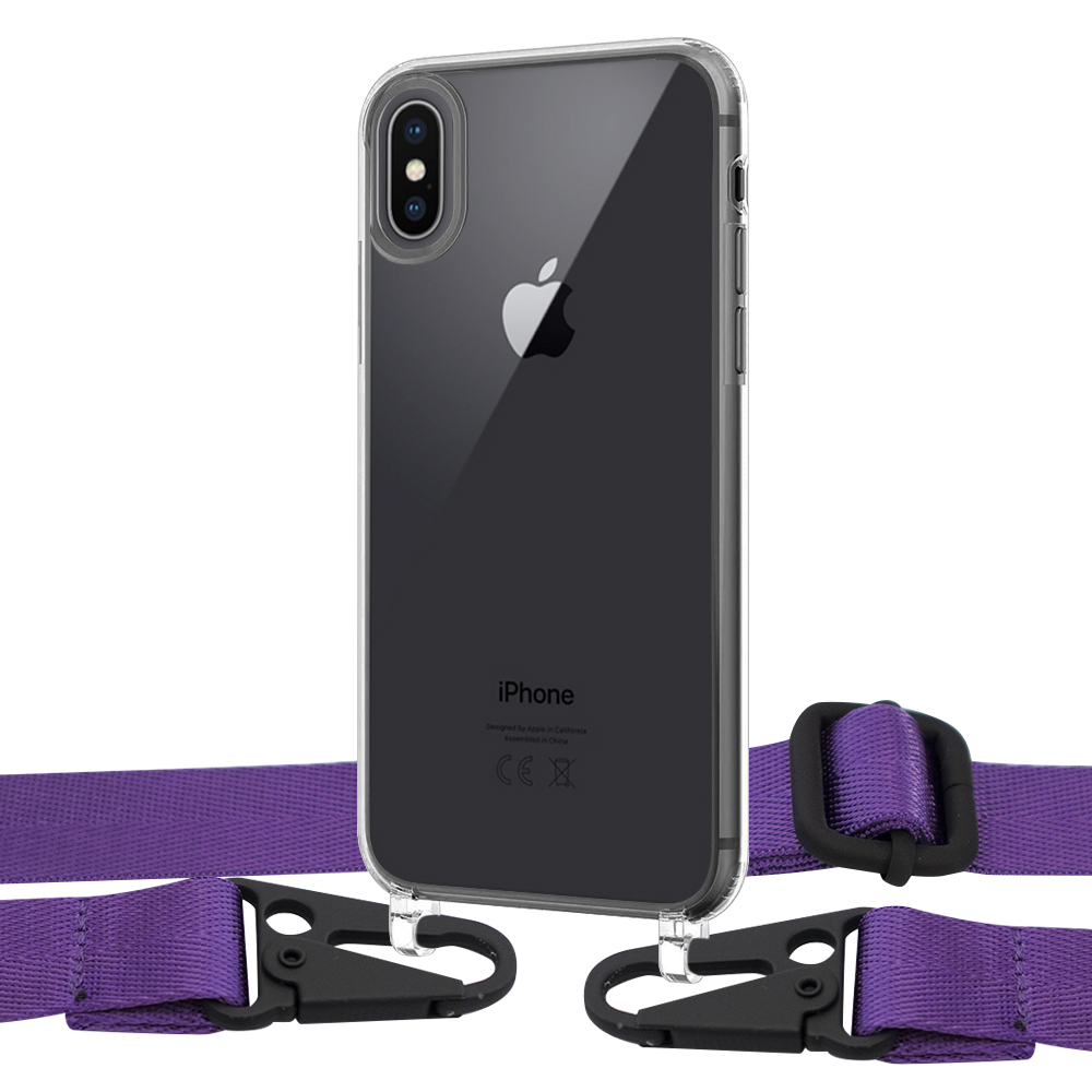 

Чехол Upex Crossbody Protection Case для iPhone XS Max Crystal with Harness Ultra Vionet