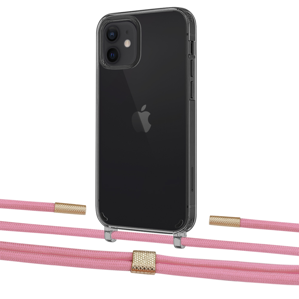

Чехол Upex Crossbody Protection Case для iPhone 12 | 12 Pro Dark with Twine Coral and Fausset Gold
