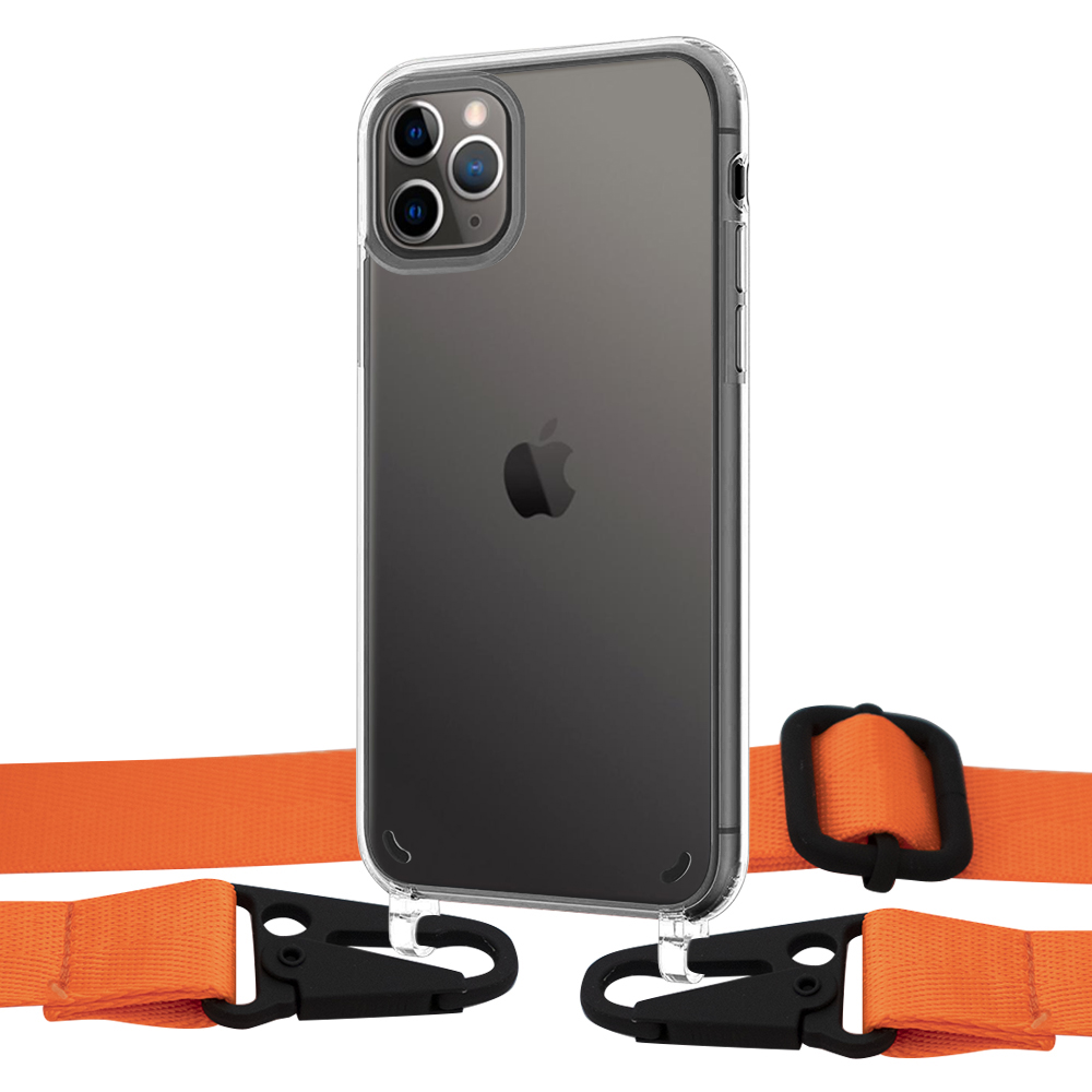 

Чехол Upex Crossbody Protection Case для iPhone 11 Pro Crystal with Harness Orange Flame