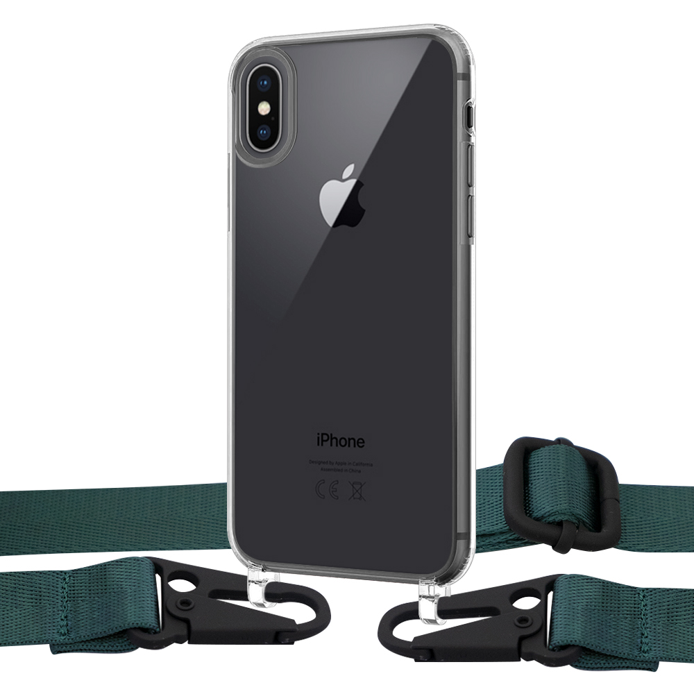

Чехол Upex Crossbody Protection Case для iPhone XS | X Crystal with Harness Cyprus Green