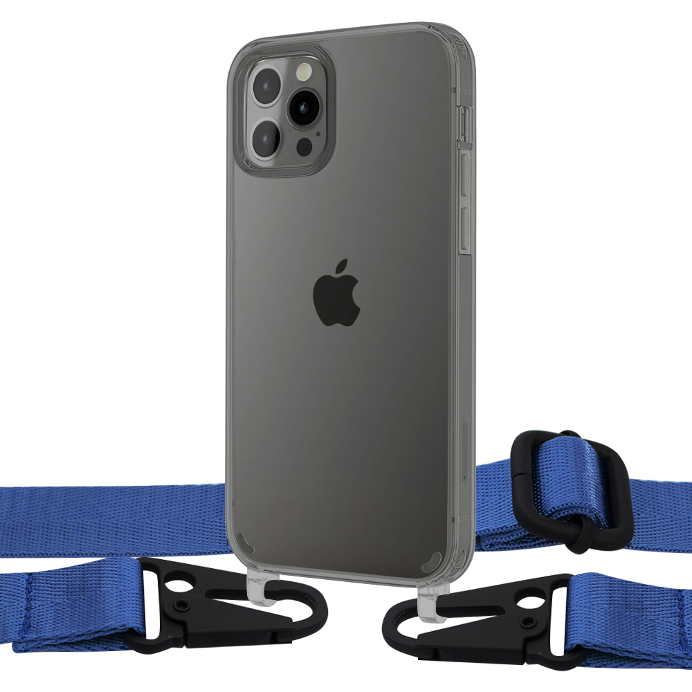 

Чехол Upex Crossbody Protection Case для iPhone 12 Pro Max Dark with Harness Capri Blue