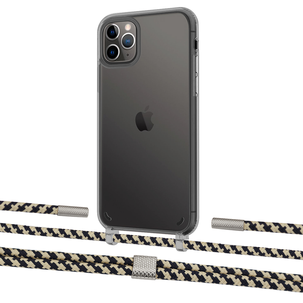 

Чехол Upex Crossbody Protection Case для iPhone 11 Pro Max Dark with Twine Copper and Fausset Silver