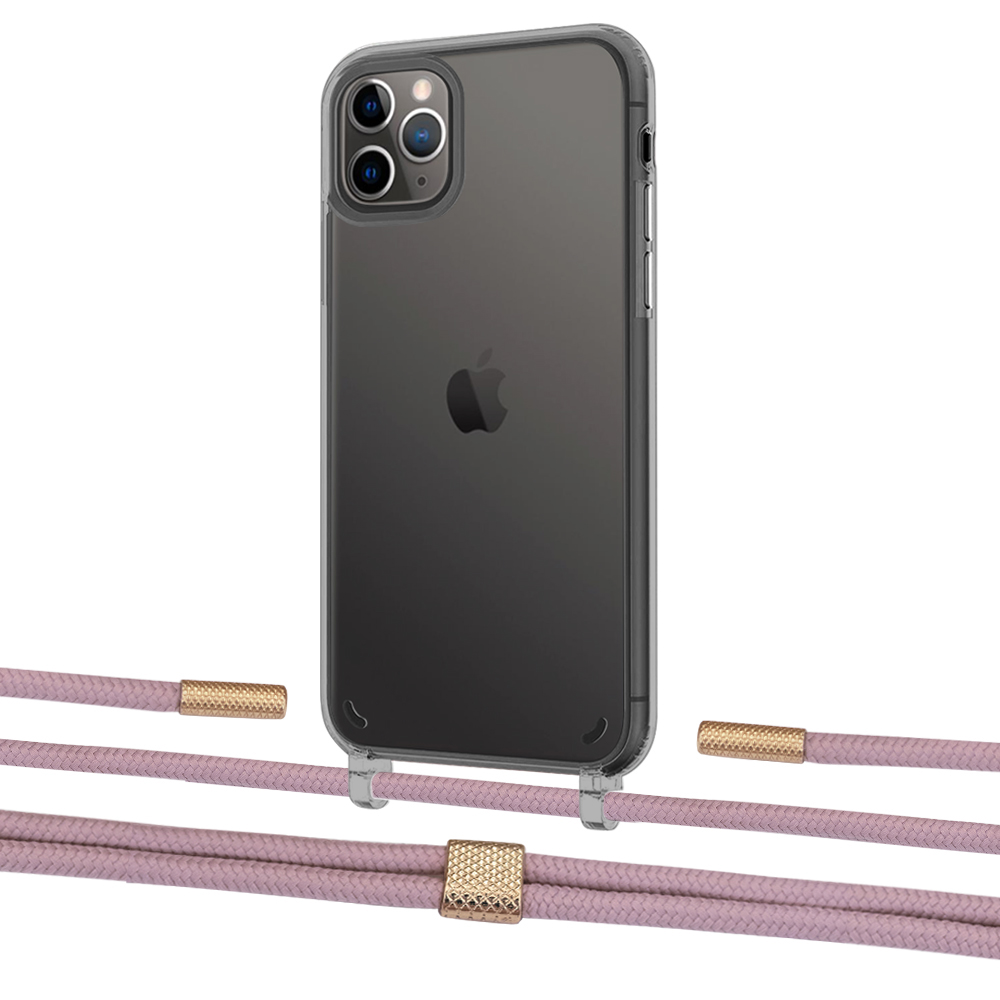 

Чехол Upex Crossbody Protection Case для iPhone 11 Pro Dark with Twine Rose Gold and Fausset Gold