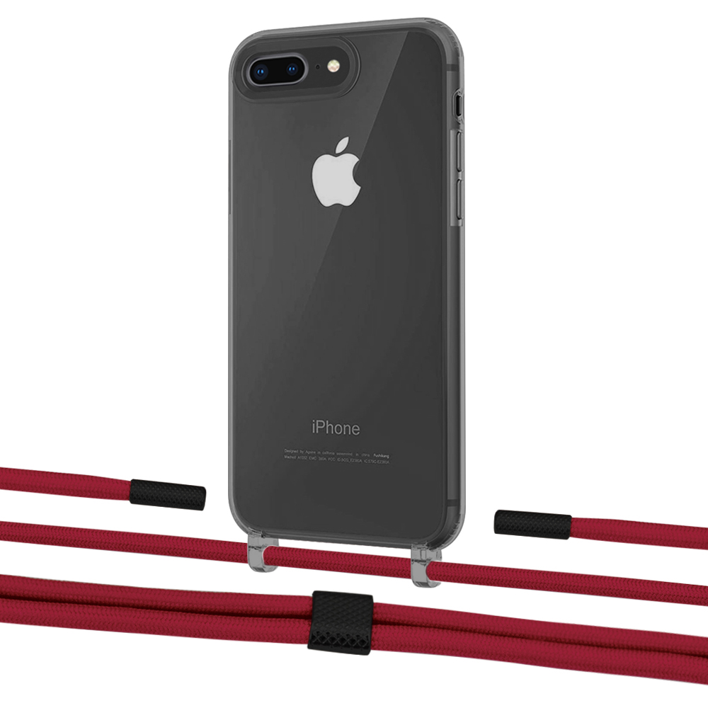 

Чехол Upex Crossbody Protection Case для iPhone 8 Plus | 7 Plus Dark with Twine Red and Fausset Matte Black