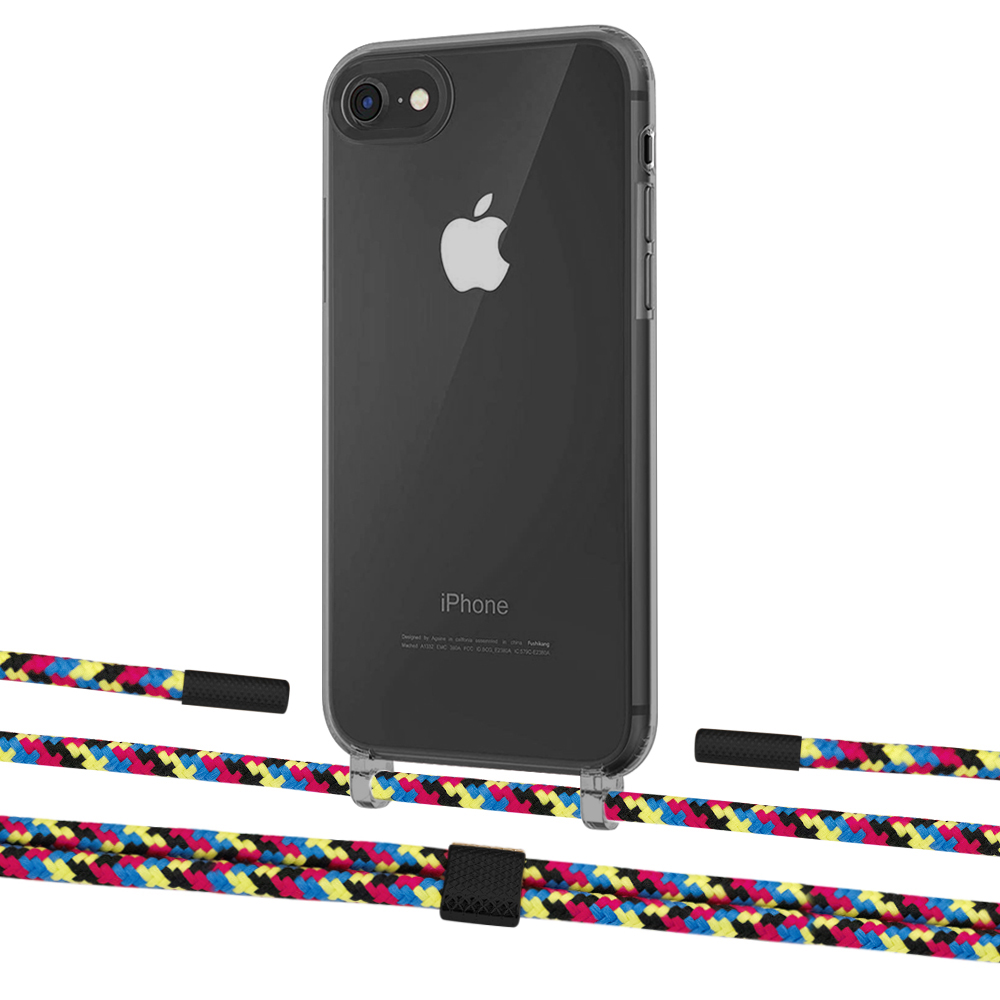 

Чехол Upex Crossbody Protection Case для iPhone SE 2020 | 8 | 7 Dark with Twine Critical Camouflage and Fausset Matte Black
