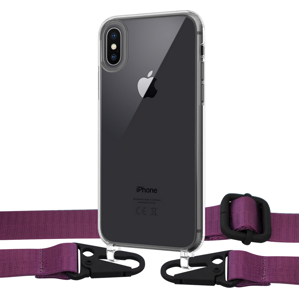 

Чехол Upex Crossbody Protection Case для iPhone XS | X Crystal with Harness Amethyst