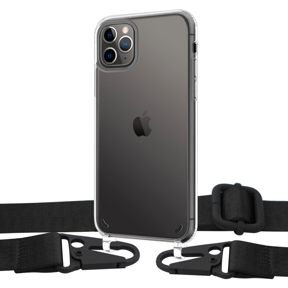 

Чехол Upex Crossbody Protection Case для iPhone 11 Pro Max Crystal with Harness Black