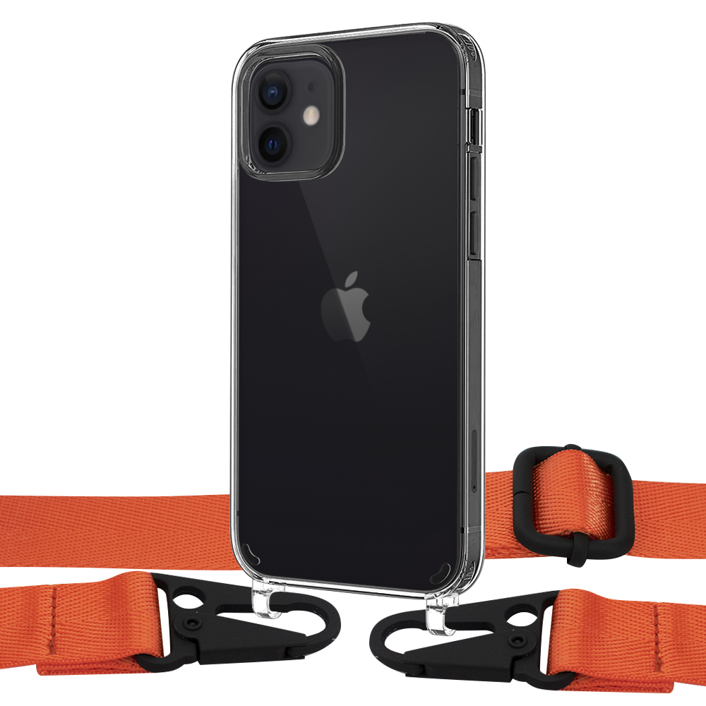 

Чехол Upex Crossbody Protection Case для iPhone 12 | 12 Pro Crystal with Harness Kumquat