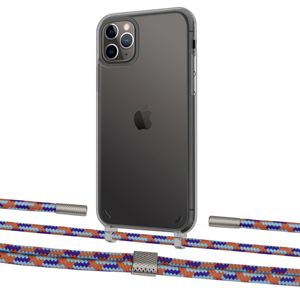 

Чехол Upex Crossbody Protection Case для iPhone 11 Pro Max Dark with Twine Blue Sunset and Fausset Silver