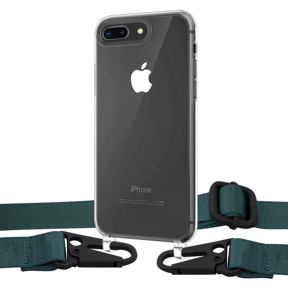 

Чехол Upex Crossbody Protection Case для iPhone 8 Plus | 7 Plus Crystal with Harness Cyprus Green