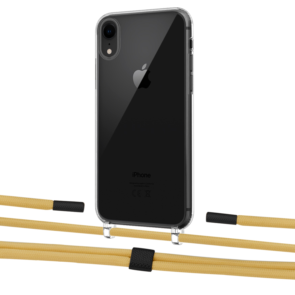 

Чехол Upex Crossbody Protection Case для iPhone XR Crystal with Twine Sunflower and Fausset Matte Black