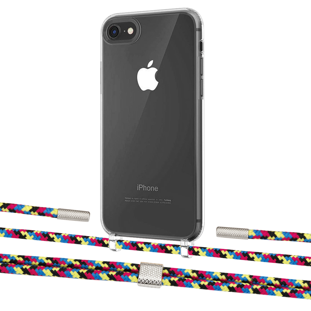 

Чехол Upex Crossbody Protection Case для iPhone SE 2020 | 8 | 7 Crystal with Twine Critical Camouflage and Fausset Silver