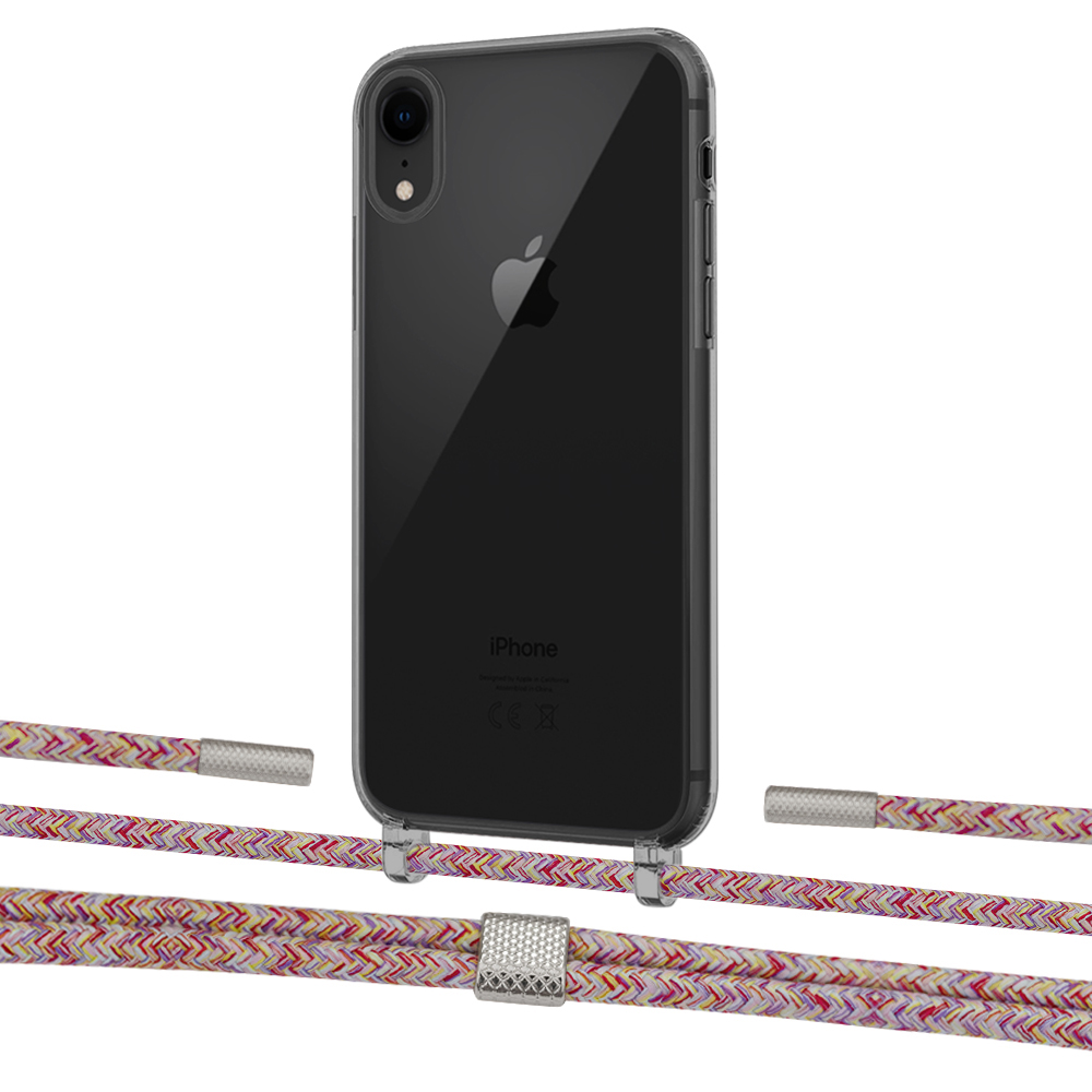 

Чехол Upex Crossbody Protection Case для iPhone XR Dark with Twine Mulberry and Fausset Silver