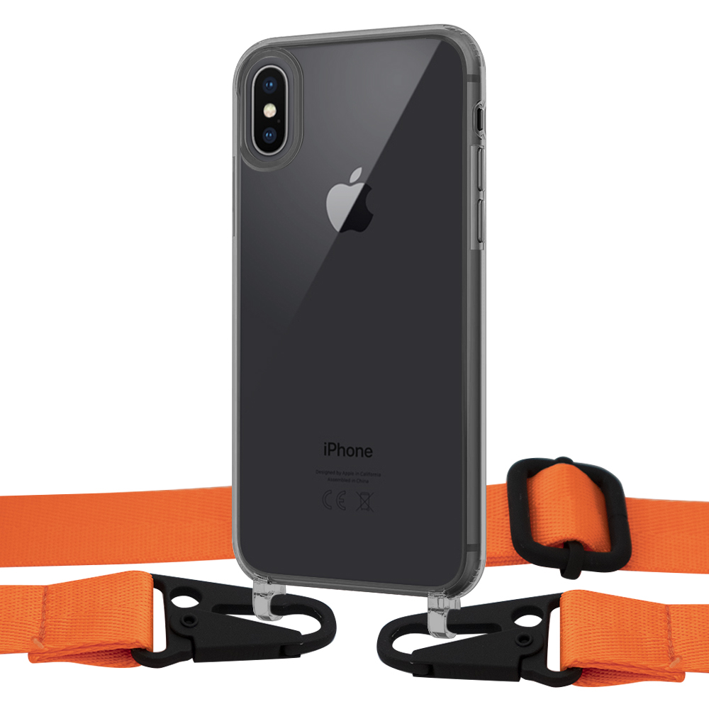 

Чехол Upex Crossbody Protection Case для iPhone XS | X Dark with Harness Orange Flame