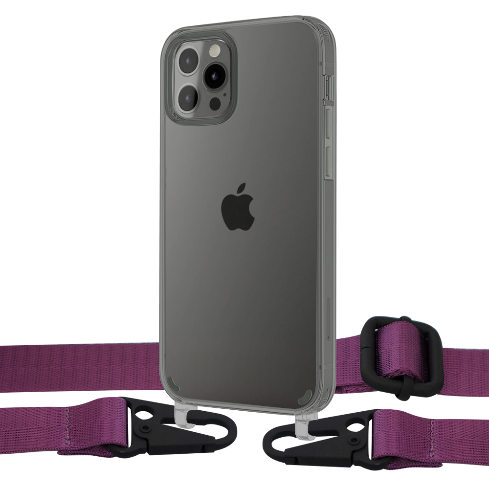 

Чехол Upex Crossbody Protection Case для iPhone 12 Pro Max Dark with Harness Amethyst