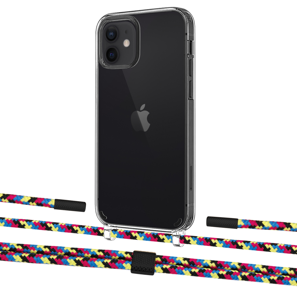 

Чехол Upex Crossbody Protection Case для iPhone 12 mini Crystal with Twine Critical Camouflage and Fausset Matte Black